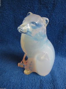 Sweden-Kosta-Paul-Hoff-Glass-Polar-Arctic-Fox-Figure-Figurine-WWF-Animal-Limited