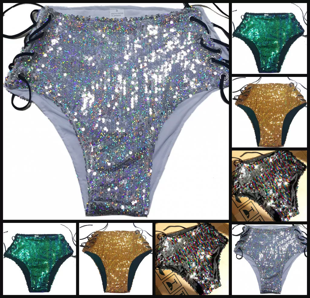 High waisted deals sequin bikini