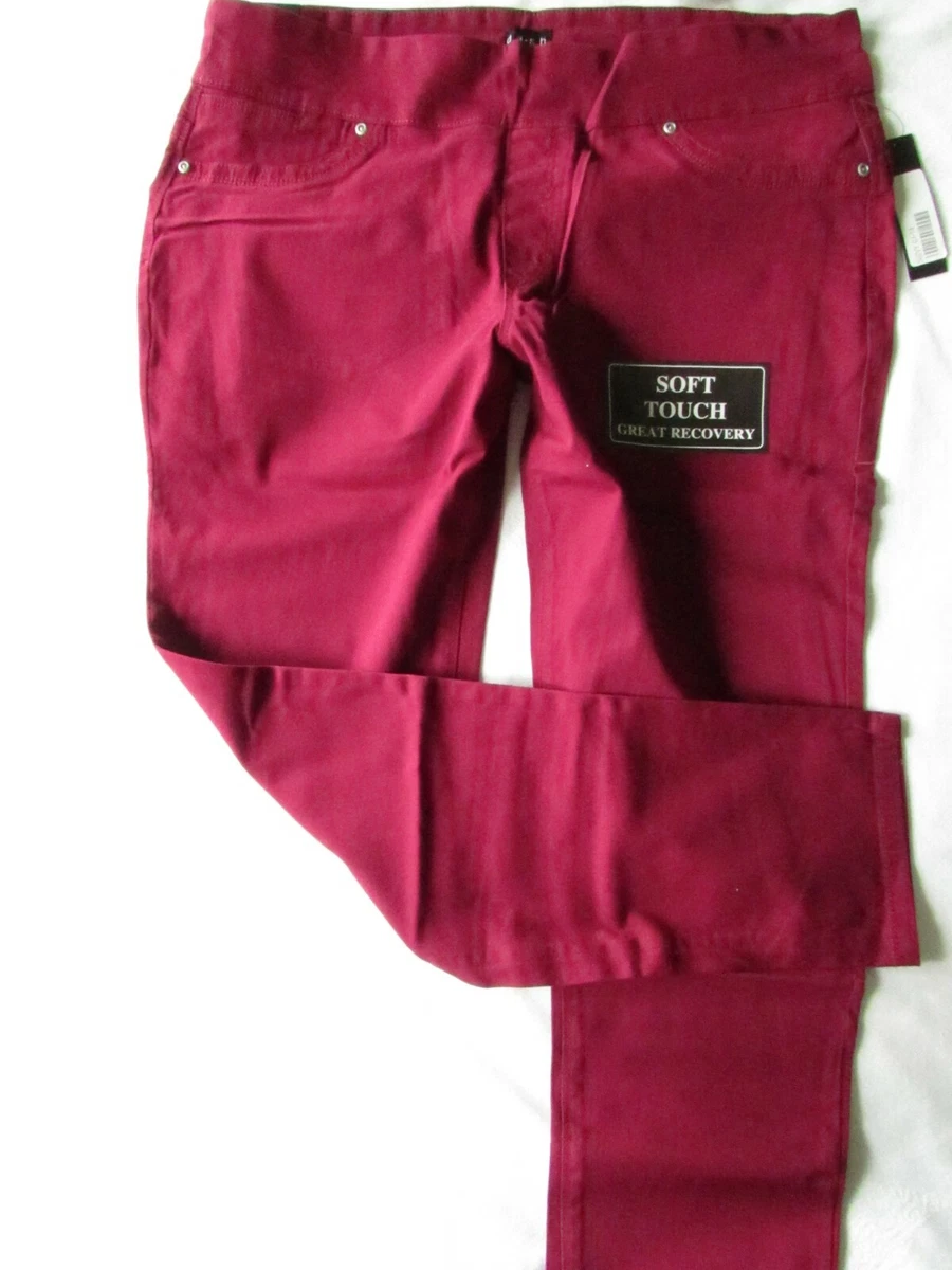 Red pull on jeggings sales