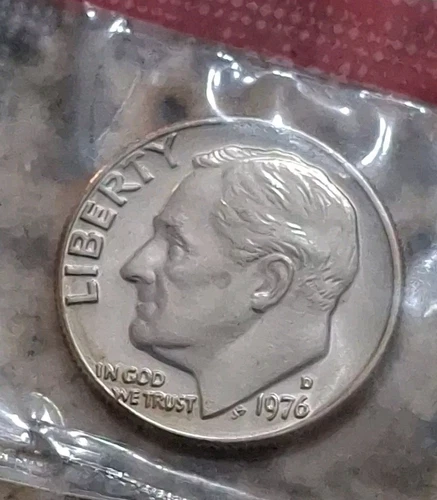 1976  D  FRANKLIN D. ROOSEVELT DIME (10c) BU UNCIRCULATED In Cellophan