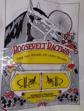 Vintage plastic shopping bag 1969 1971 Roosevelt Raceway  track Long Island  NY