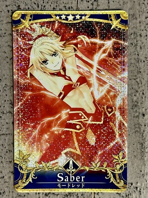 Fate Grand Order FGO HOLO Arcade Card Saber Mordred Final