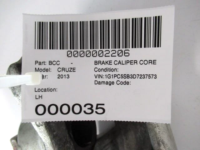 Pinça de freio dianteira 2013 Chevrolet Cruze pistão driver esquerda 13430604 - Imagem 3 de 4