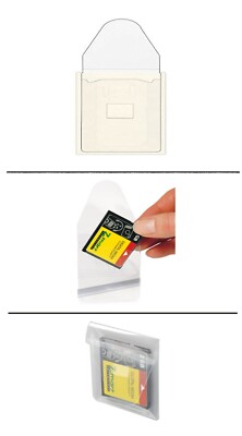 Peel & Stick SD Memory Card Pocket w/ Peel &Stick Flap - 10 each FREE Shipping