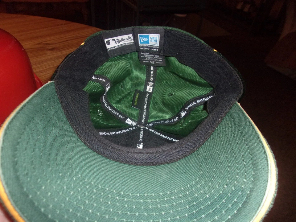 CHAPÉU DE PRÁTICA OFICIAL DE REBATIDAS OAKLAND A'S NEW ERA / BONÉ STRETCH MÉDIO / GRANDE - Imagem 4 de 4