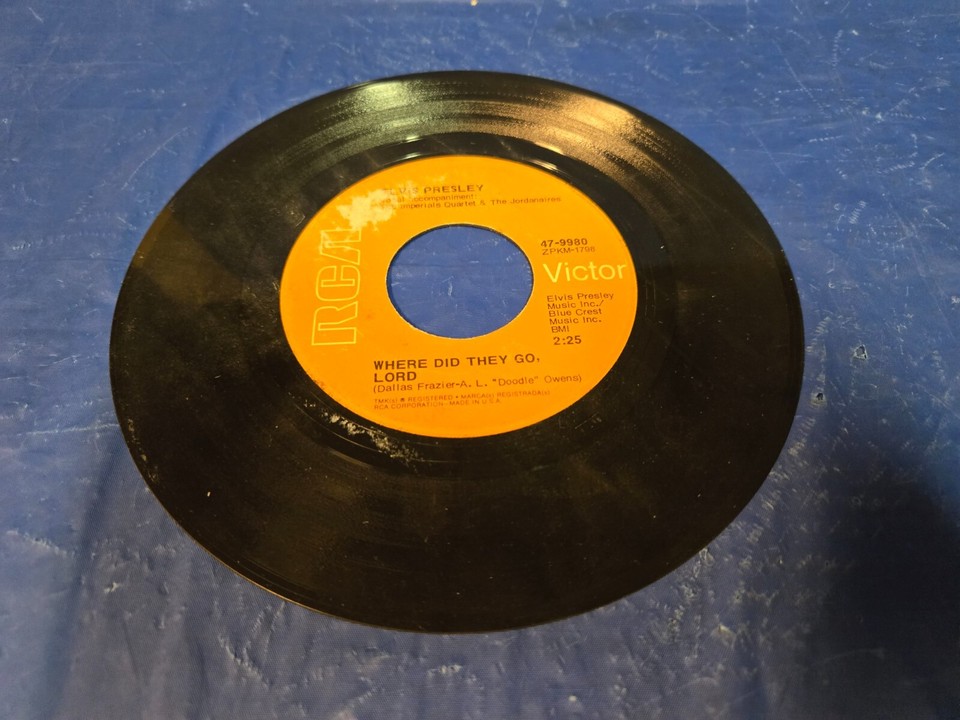 ELVIS PRESLEY RAGS TO RICHES / WHERE DID THEY GO LOVE 7" VINYL 45