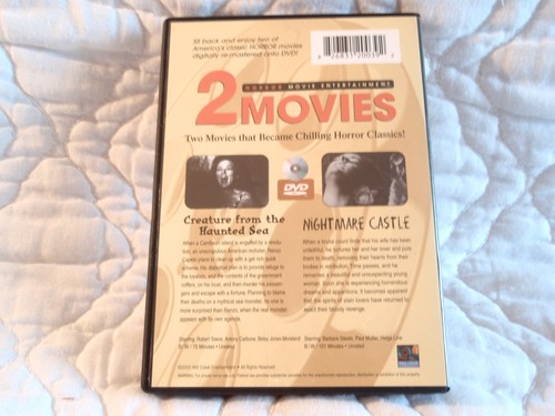 CREATURE FROM THE HAUNTED SEA + NIGHTMARE CASTLE DVD ROGER CORMAN 60'S HORROR - Picture 2 of 4