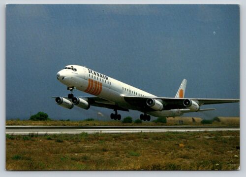 Numéro de compagnie aérienne - Carte postale Scanair DC-8 4x6 - Photo 1/2