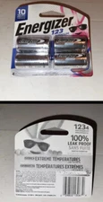 ENERGIZER 123 Lithium Battery CR123A 3V 4 X’s 8 Packs = 32 Batteries $13.75 Each