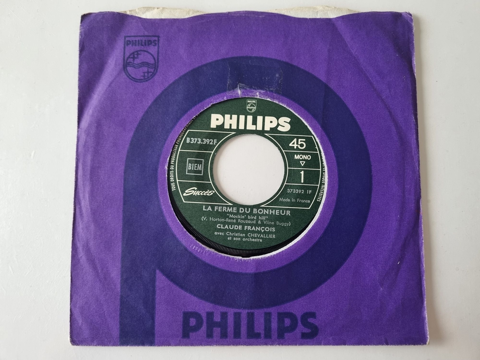 Claude François - La Ferme Du Bonheur 7'' Vinyl France