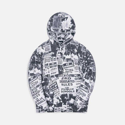 Kith March On Washington MLK Day White & Black Hoodie KH2644-101 Size XL - Picture 2 of 12