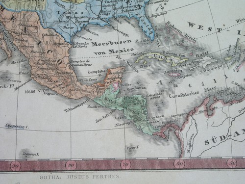 1873 ORIGINAL KARTE TEXAS VEREINIGTE STAATEN KALIFORNIEN IOWA FLORIDA KUBA MEXIKO KANADA - Bild 7 von 8