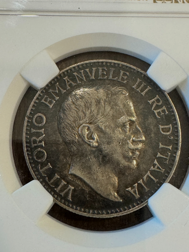 1919R Italiana Somalia Una Rupia - Vittorio Emanuele III - NGC XF 45. Beautiful - Picture 3 of 4