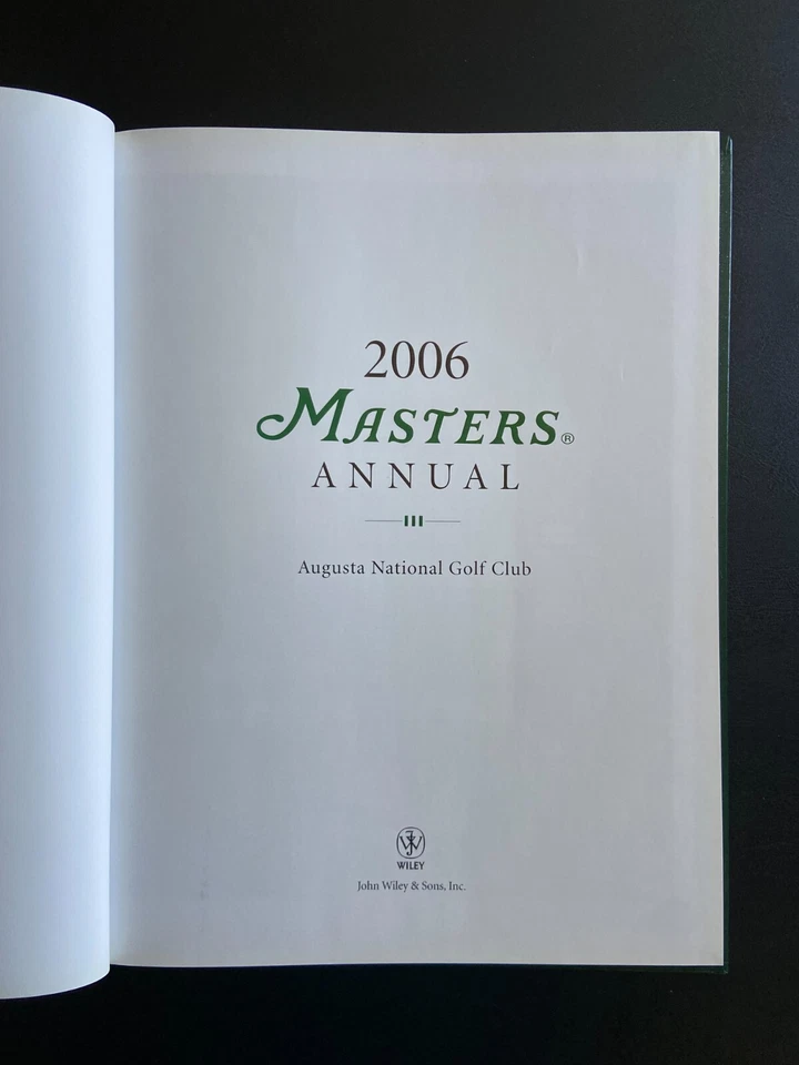 Anuario anual Masters Augusta National Golf 2006 Phil Mickelson Win Berckmans Foto 3 de 4