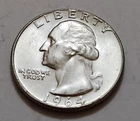 AU 1964 Washington Quarter 25c 90% Silver (X68)