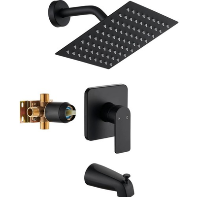 #ad High Pressure Black Tub Shower Faucet Set: 8 $164.34