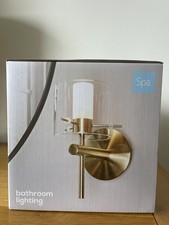 Bathroom Wall Light Compatible With G9 Bulbs .Satin Bass Finish With Clear Glass
