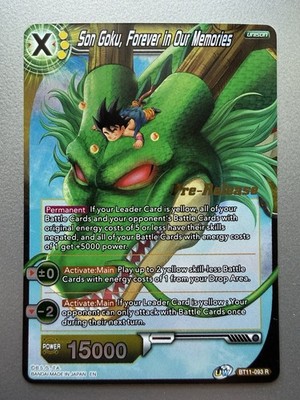 Dragon Ball Masters Son Goku, Forever In Our Memories Pre-Release Stamp BT11-093