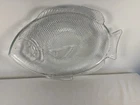 Vintage Anchor Hocking Clear Glass Fish-shaped Serving Platter