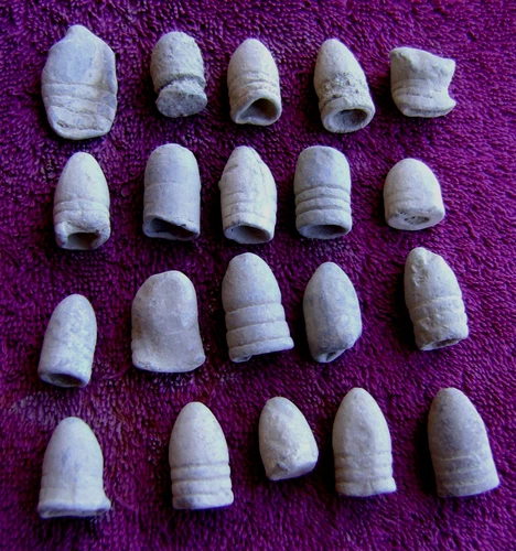 (20) FIRED CIVIL WAR  .58 CALIBER BULLETS (SHILOH)