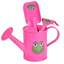 Sungmor Metal Watering Can Parent Child Garden Tools Kids Cute Colorful Mini Set