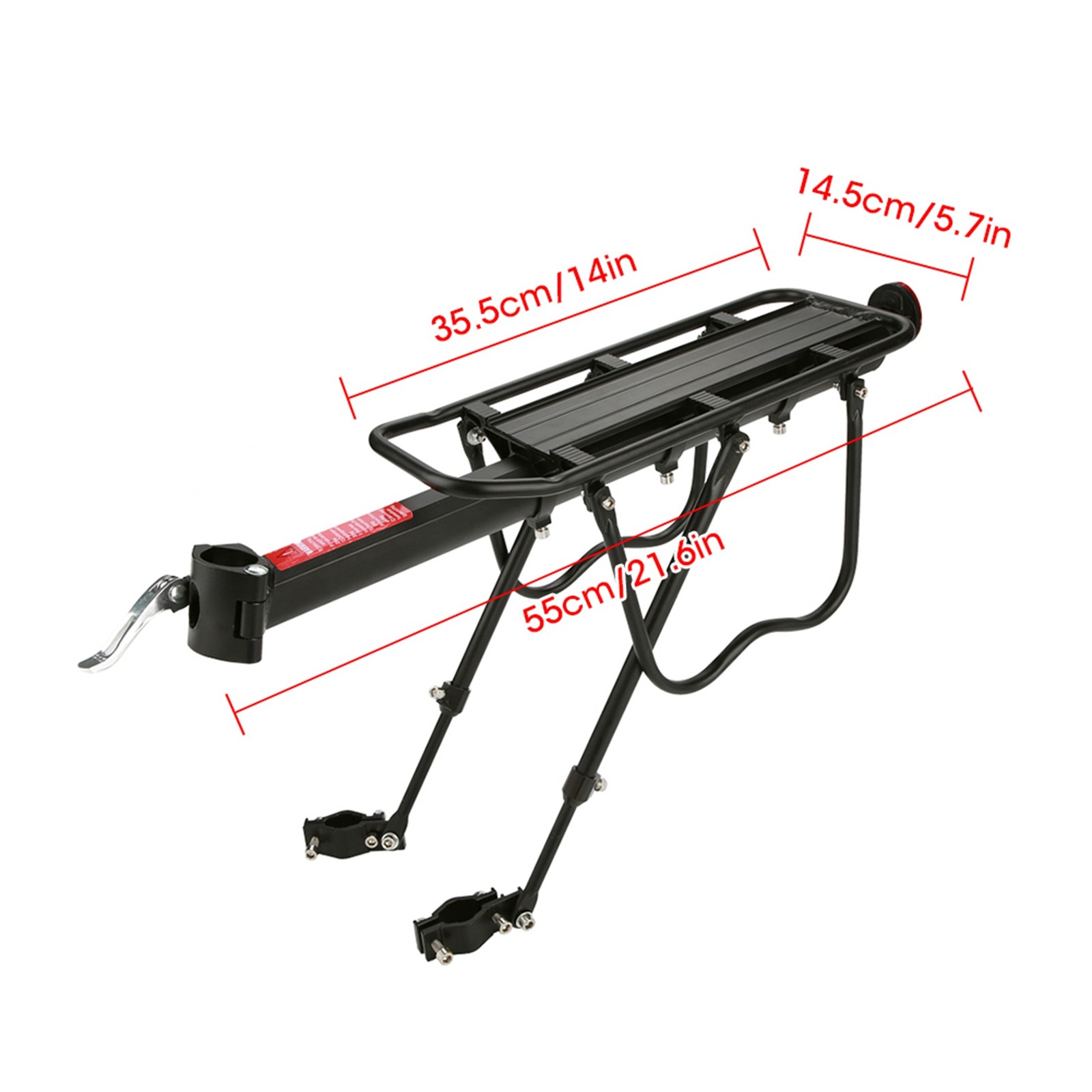 Aluminum Alloy Bike Seat Luggage Rack Durable Carrier For Cycling