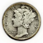 1921 D Mercury Dime 10C Better Date Silver Coin VG+ Key Early Denver Mint Rare