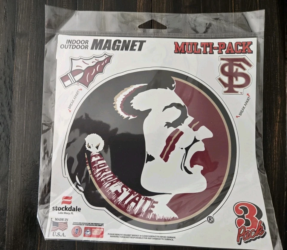 Florida State University FSU Imanes Calcomanías Pendientes Stockdale NUEVO LOTE SELLADO 10 Foto 2 de 4