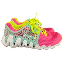 Zapatillas deportivas Reebok ZigTech para hombre rosa verde menta amarillo neón talla 3,5