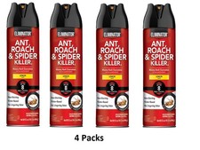 (4 Pack) Eliminator Indoor Ant, Roach & Spider Killer, Lemon Scent, 17.5 Ounces
