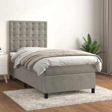 Boxspringbett mit Matratze Bettgestell Polsterbett Lattenrost Bett Samt vidaXL