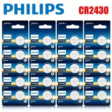 PHILIPS 20pcs CR2430 DL2430 5011C BR2430 3V Button Coin Cell Lithium Batteries