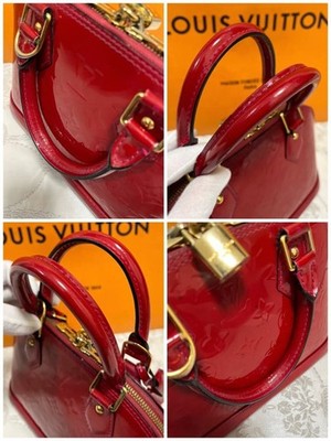 LOUIS VUITTON Monogram Alma BB Handbag Monogram Vernis M90174