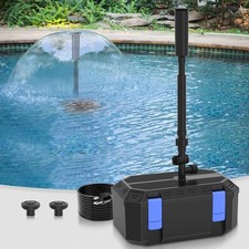 All-in-One 850GPH Pond Fountain Kit 500-750 Gal 3 Spray Patterns Filter