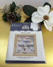 DMC “Winter Chill” Counted Cross Stitch Kit 4"x4" "Minatures" Beginners K3855US