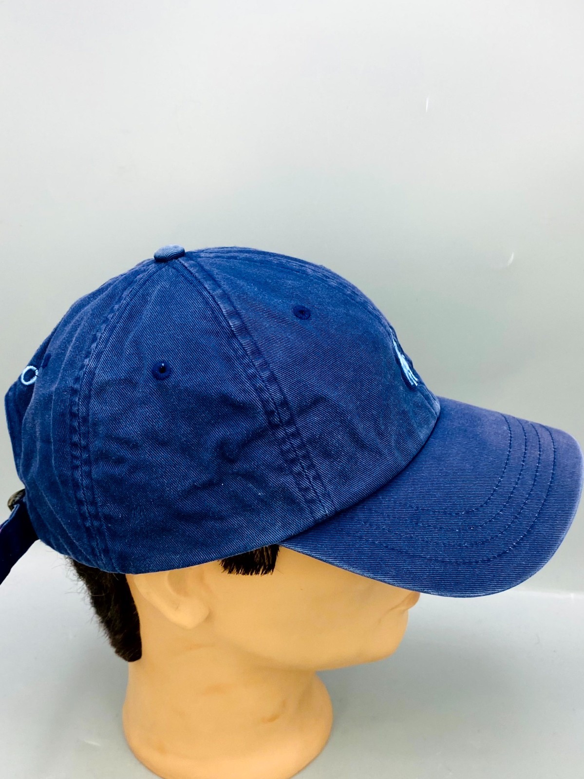 Polo Ralph Lauren berretto uomo taglia unica blu cotone pony 6 pannelli schiena regolabile
