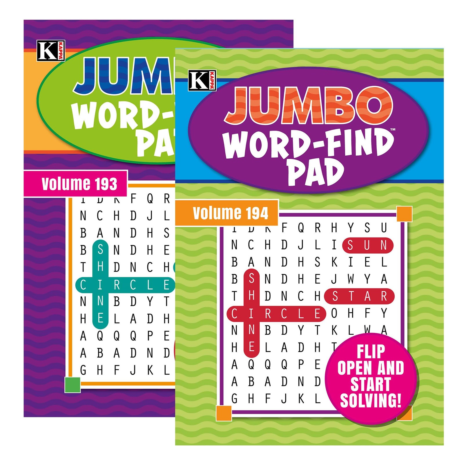 Kappa Jumbo Word Find Pad 2 Titles, Digest Puzzle Book 2-Pack, 80 Pages ...