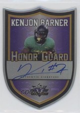 2013 Leaf Valiant Honor Guard Auto Purple 5/15 Kenjon Barner #HG-KB1 Auto 0s3