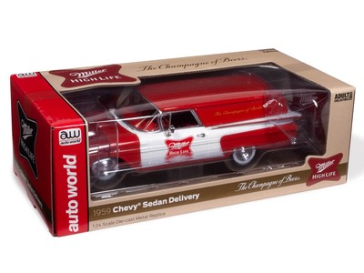 Auto World 1959 Chevrolet El Camino Sedan Delivery Truck Miller High Life 1:18 S
