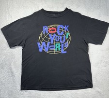 Vintage Rock And Roll Hall Of Fame Shirt Mens XL Black Rock Your World Cronies