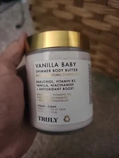 Truly Vanilla Baby Luxury Shimmer Body Butter, Moisturizer, Sealed New (6.7 oz)