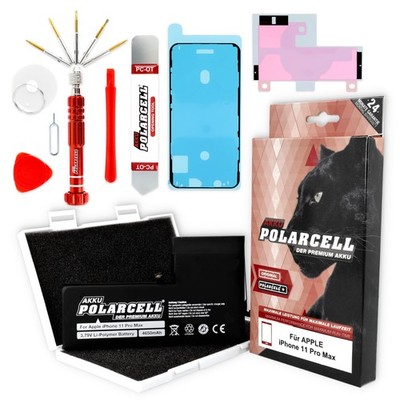 Akku für Apple iPhone 11 Pro Max | 4650mAh Profi-Set inkl. Werkzeug & Kleberset