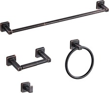 4-Piece Oil Rubbed Bronze Bathroom Hardware  Accessories Set