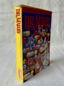 Dr. Mario (Nintendo NES, 1990) - Game Cartridge with Box Manual & Poster