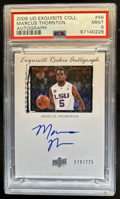 2009-10 Upper Deck Exquisite Marcus Thornton RC Auto #/225 PSA 9 Rookie