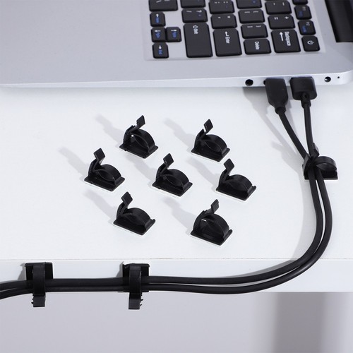 10 Pcs Drahtfixierer Kabelhalter Für Schreibtisch Kabelaufwickler - Bild 8 von 11