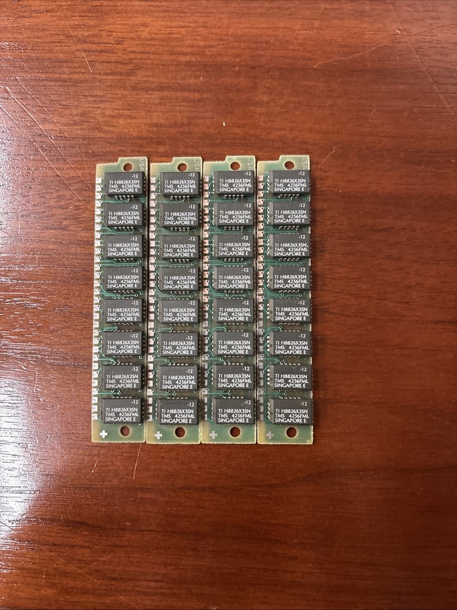 Lot of 4) Texas Instruments TM4256HU8-12L RAM Memory Chip