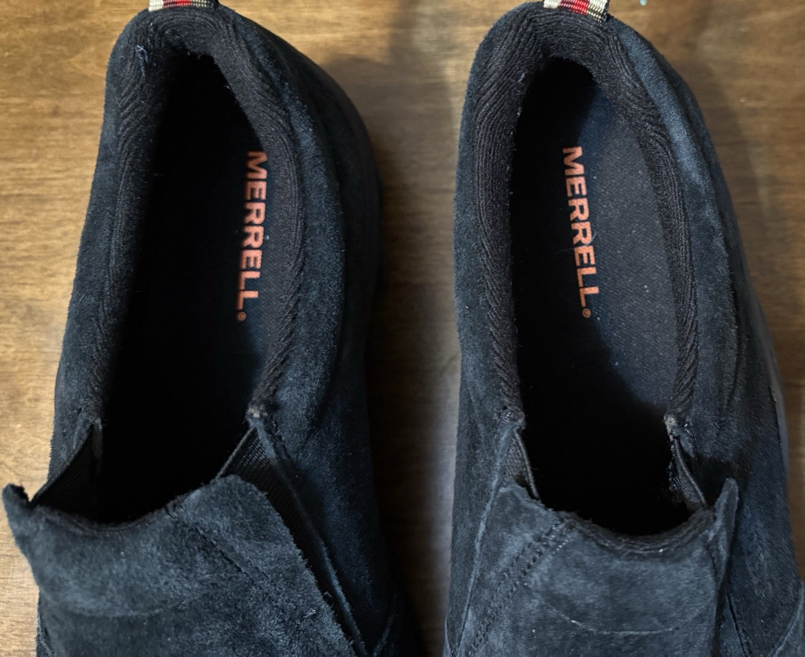 Merrell Jungle Moc Sneakers da trekking uomo nere scamosciate larghe 10