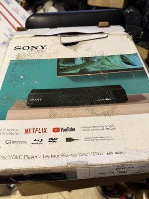 Sony BDP-BX370 Blu-ray DVD Player Wi-Fi Netflix YouTube HDMI Open Box