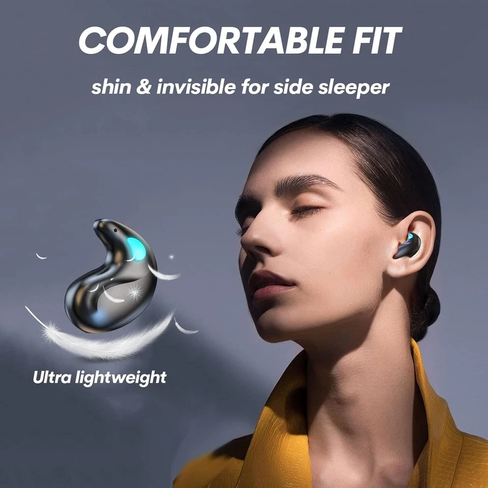 X57 Invisible Sleep Wireless Earphone Waterproof Earbuds bluetooth 5.3 feather - Image 4 of 4